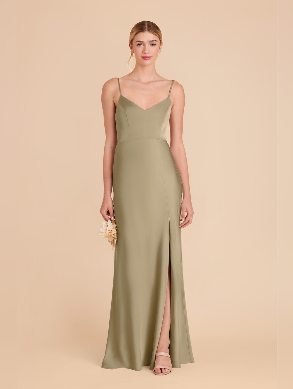 Birdy grey Satin Moss Dress Maxi Medium